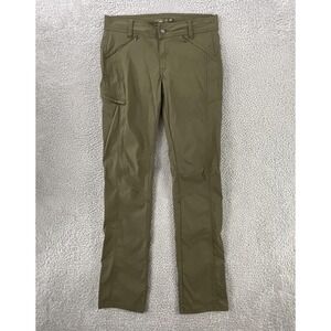 PrAna Pants Women 8 Green Nylon Spandex Cargo Straight Twill Convertible Outdoor
